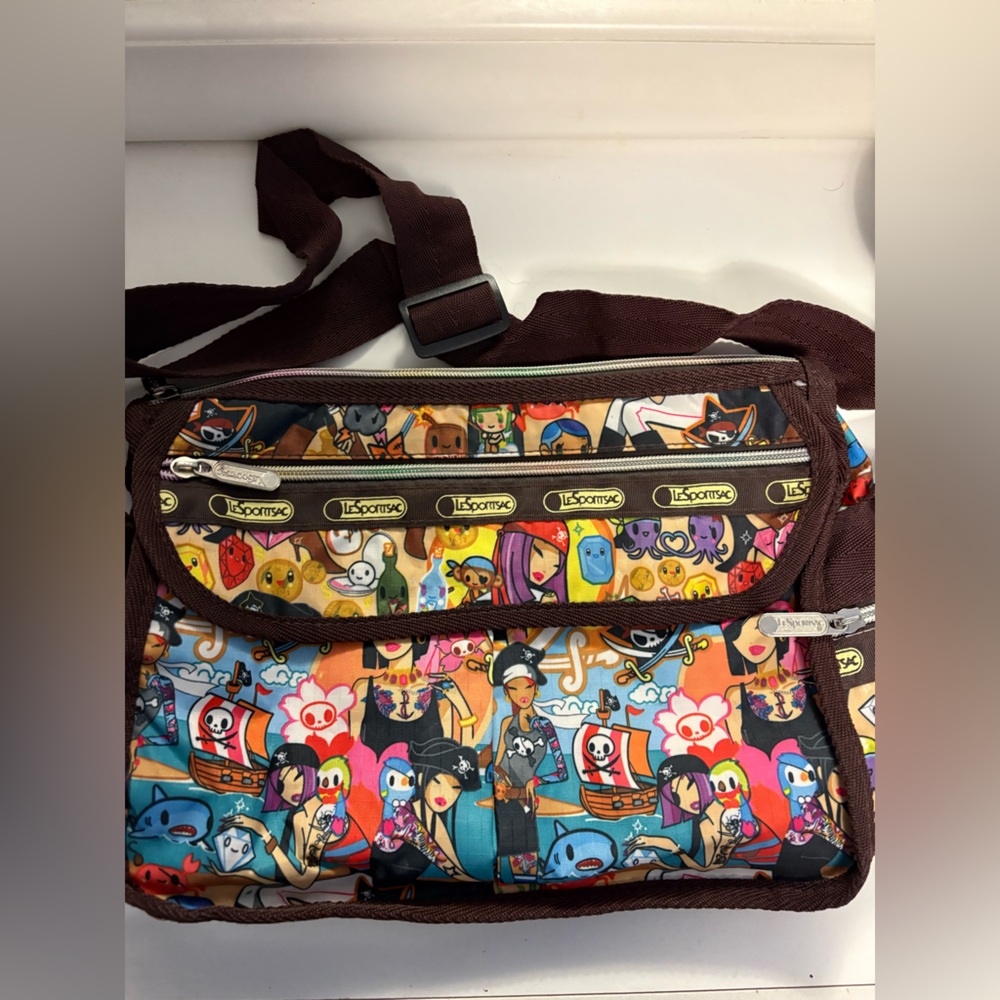 Tokidoki crossbody bag beach print